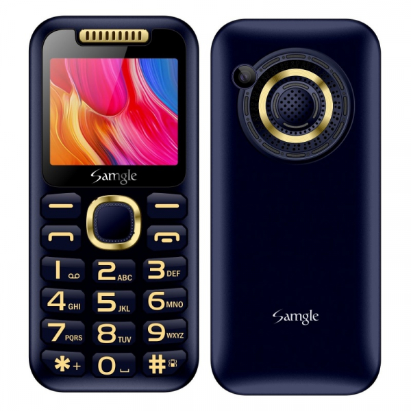 Telefon mobil Samgle Halo, 3G, TFT 2.0 color, Camera 2.0MP, Bluetooth, FM, Lanterna, 3000mAh, Dual SIM, Stand incarcare cadou, Albastru imagine